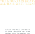 The Mountain Goats: All Hail West Texas ( Vinyl )