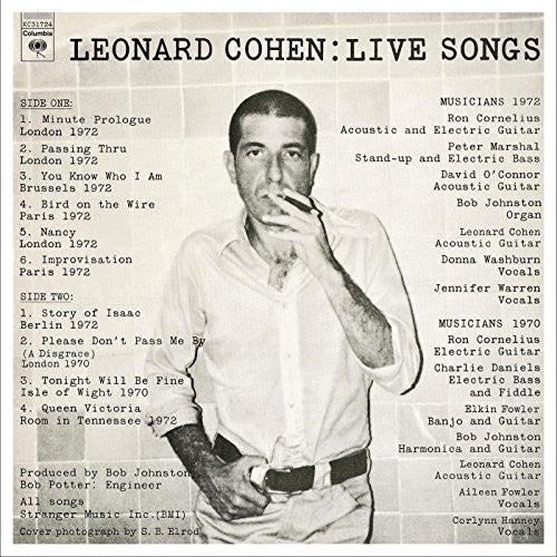 Leonard Cohen: Leonard Cohen: Live Songs ( Vinyl )