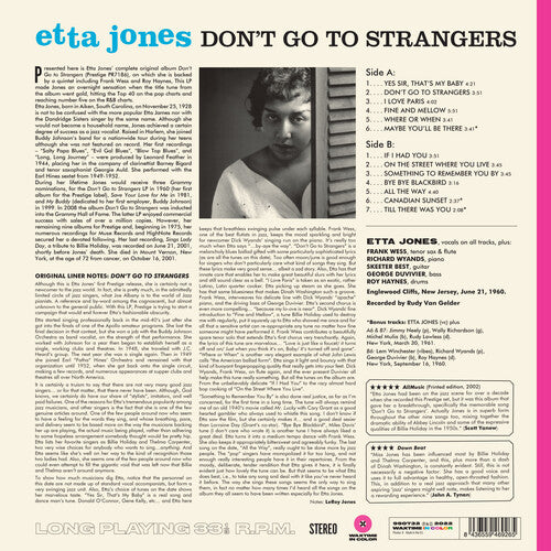 Etta Jones: Don't Go To Strangers - 180-Gram Pink Colored Vinyl ( Vinyl )