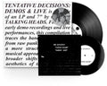 The Talking Heads: Tentative Decisions: Demos & Live ( Vinyl )