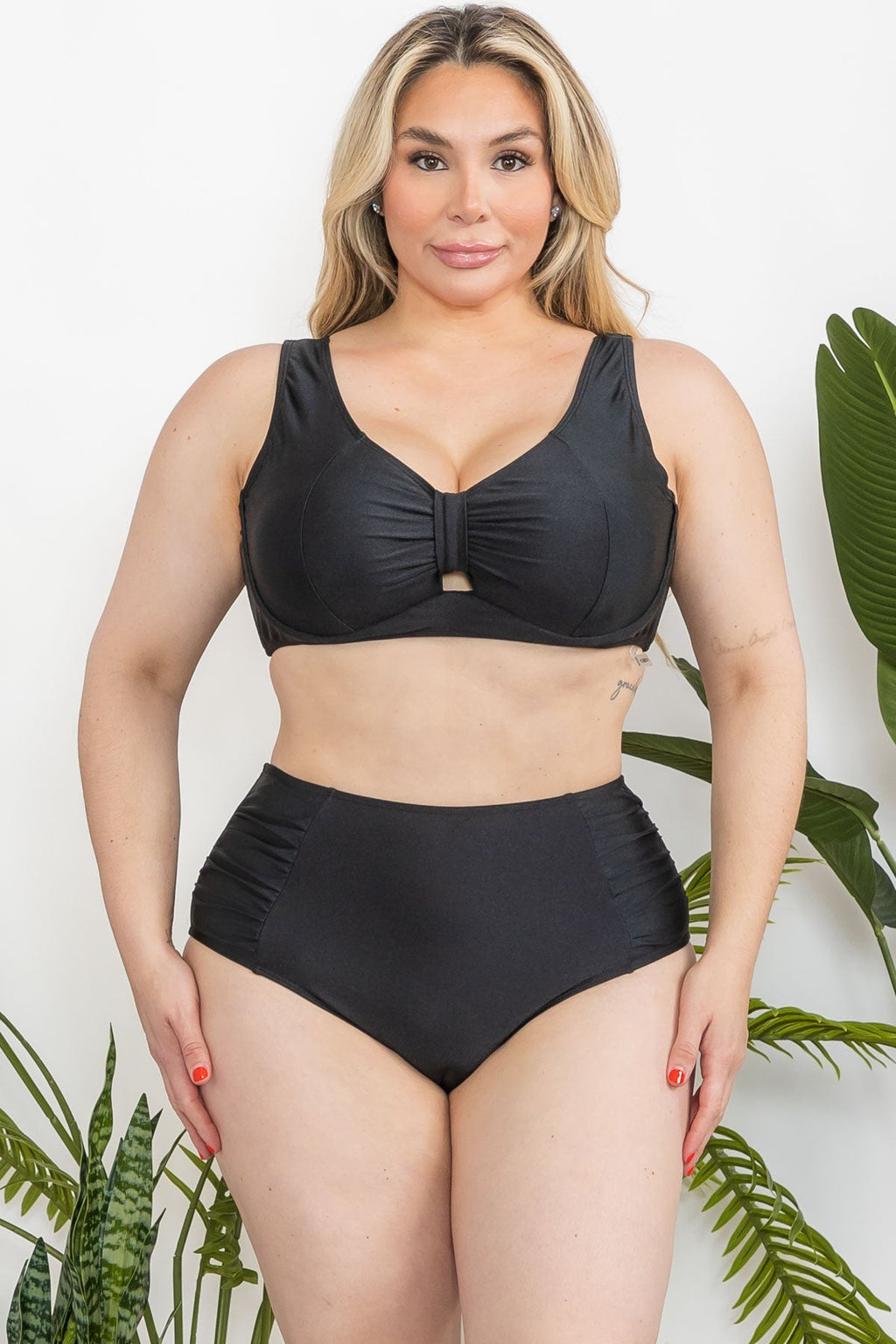 H2897 Plus  Under Wire High-Waisted Bikini